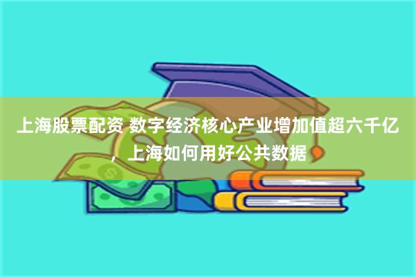 上海股票配资 数字经济核心产业增加值超六千亿，上海如何用好公共数据
