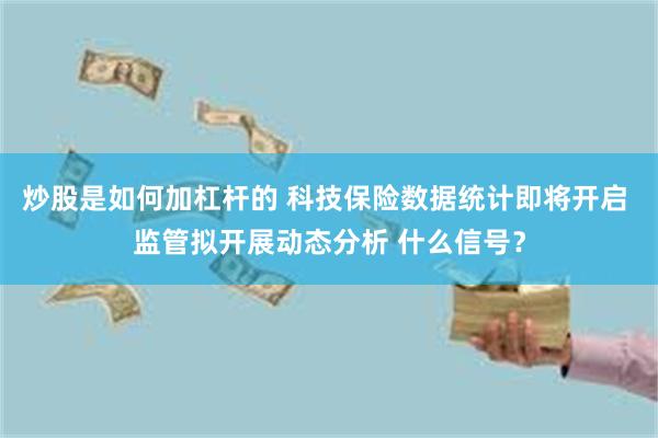 炒股是如何加杠杆的 科技保险数据统计即将开启 监管拟开展动态分析 什么信号？