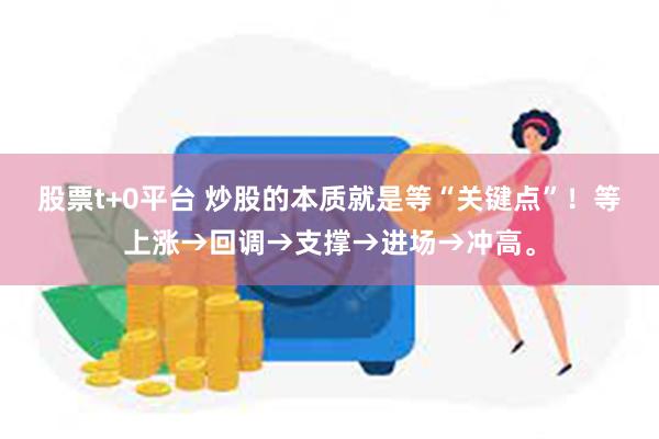 股票t+0平台 炒股的本质就是等“关键点”！等上涨→回调→支撑→进场→冲高。